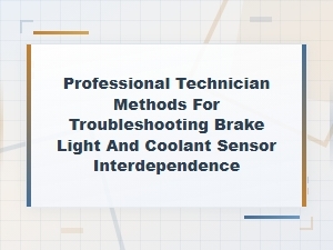 Professional Brake Light & Coolant Sensor Interdependence Troubleshooting