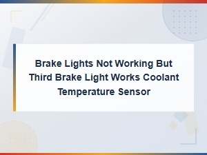 The Category Is Third Brake Light Diagnosis.