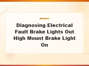 Diagnosing Brake Lights Out with High Mount Brake Light Still Working